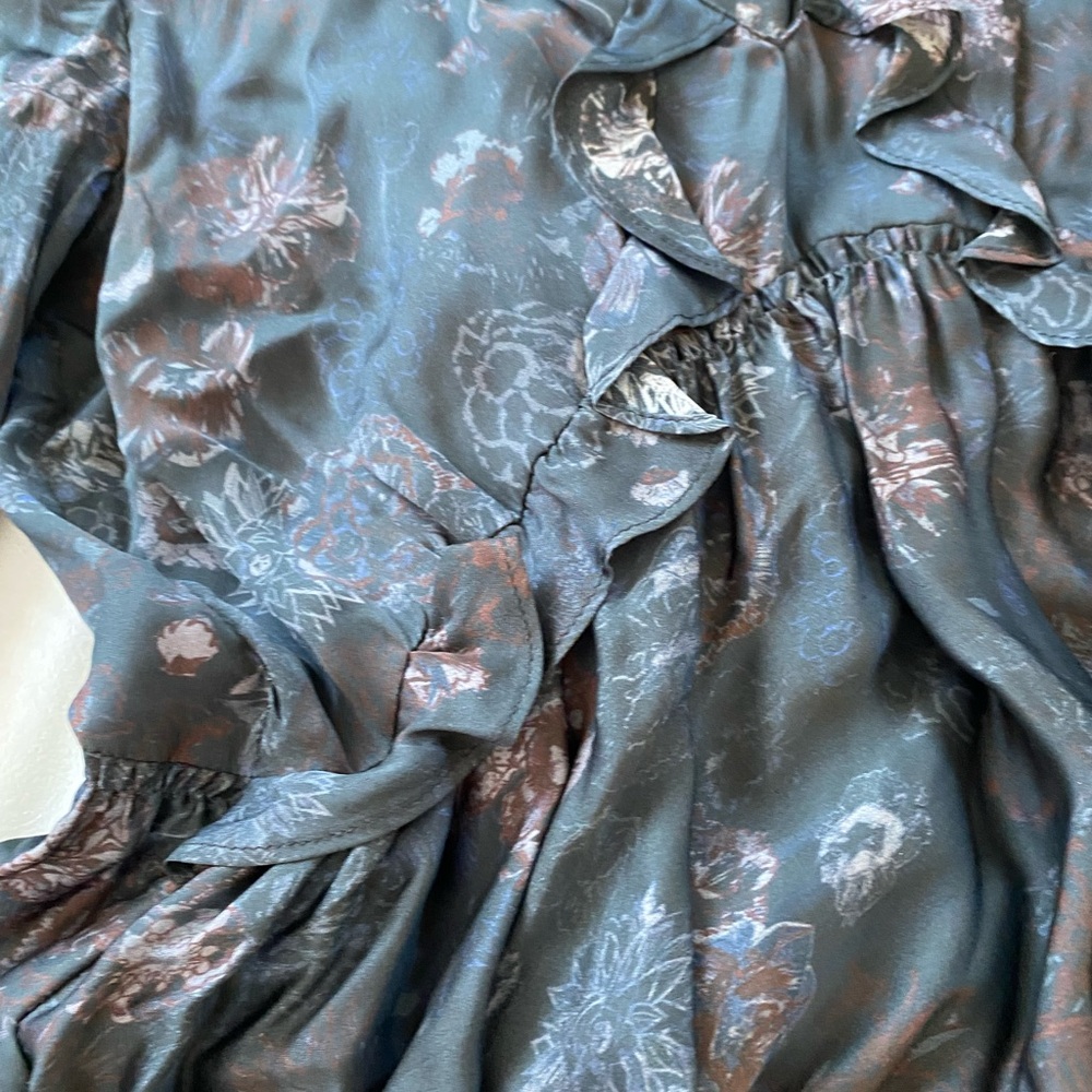 IRO Blue Ruffled Smocked Sundress - Picture 3 of 3
